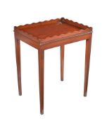 A modern reproduction mahogany and box strung coffee table of rectangular form