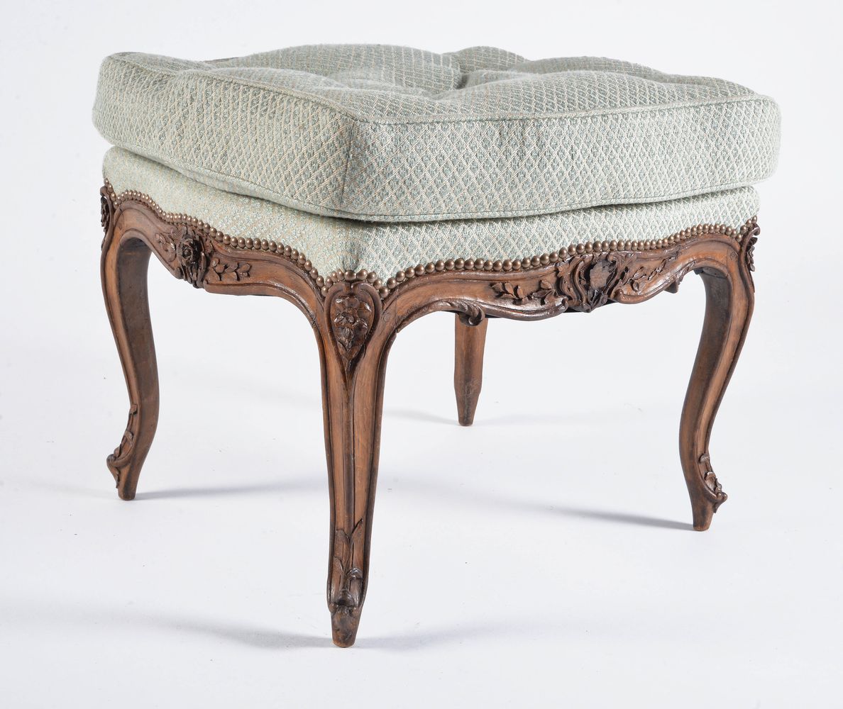 A Louis XV style carved beechwood stool - Image 3 of 3