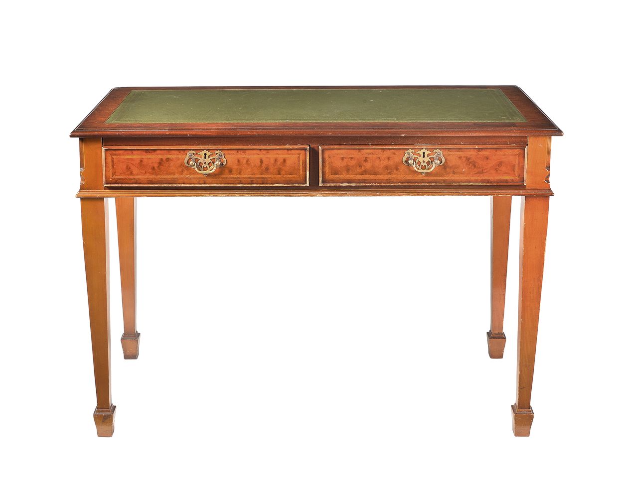 A modern reproduction two drawer side/writing table