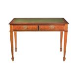 A modern reproduction two drawer side/writing table