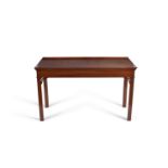 A George III and later mahogany side/serving table