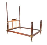 A Regency mahogany campaign bed