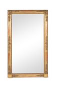 A Continental, probably French, giltwood and composition wall mirror