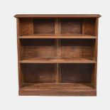 An oak open bookcase