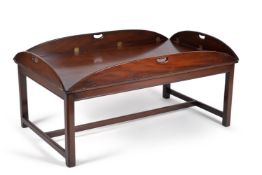 A mahogany coffee table