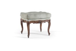 A Louis XV style carved beechwood stool