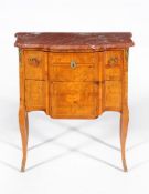 ϒ A French kingwood and specimen marquetry breakfront petit commode