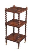 ϒ An early Victorian rosewood whatnot