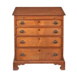 A mahogany bachelor's chest of drawers in George III style