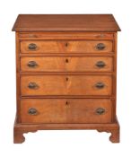 A mahogany bachelor's chest of drawers in George III style