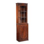 A mahogany and inlaid display cabinet