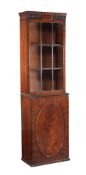 A mahogany and inlaid display cabinet