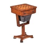 ϒ A George IV rosewood work and games table