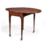 A George III mahogany and crossbanded Pembroke table