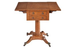 A George IV bird’s-eye maple worktable