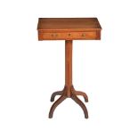 A padouk pedestal work table