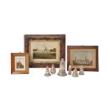 A collection of nine Victorian Isle of Wight souvenir sand pictures
