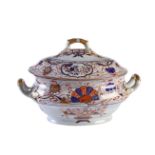 A Spode Stone China two-handled Imari pattern oval soup tureen and cover