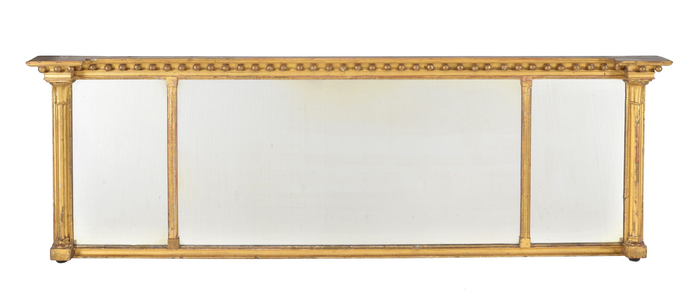 A Regency giltwood and composition overmantel mirror