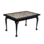 A black lacquered centre table in George II style