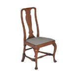 A George II oak side chair