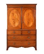 A George III mahogany linen press