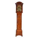 A crossbanded burr and figured walnut longcase clock