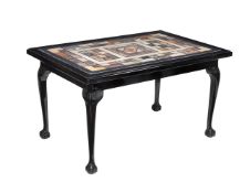 A black lacquered centre table in George II style
