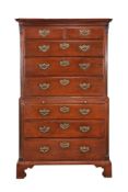 A George III mahogany chest on chest