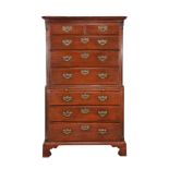 A George III mahogany chest on chest