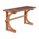 A pippy oak console or serving table