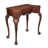 A mahogany card table, circa 1740 and later