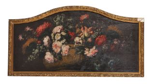 Dutch School (19th century), Still life of flowers in an urn