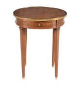 ϒ A French specimen marquetry side table in Louis XVI style