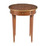 ϒ A French specimen marquetry side table in Louis XVI style