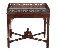 A mahogany silver table in George III style