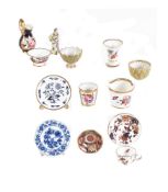 A group of miniature porcelain items