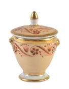 A Russian (Popov) porcelain miniature urn and cover