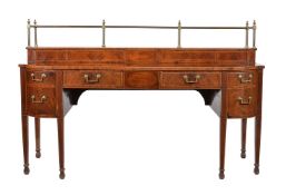 A George III mahogany and line inlaid sideboard