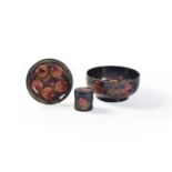 Pomegranate, three Moorcroft Pottery items