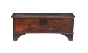 An elm plank chest, late 18th century