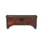 An elm plank chest, late 18th century
