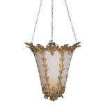 A gilt metal lantern in Rococo Revival taste