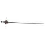 † A rapier, late 19th century, probably a stage prop