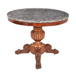 A Louis Philippe marble topped centre table