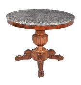 A Louis Philippe marble topped centre table