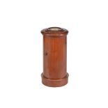 A Victorian mahogany cylindrical washstand pot cupboard