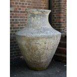 A substantial terracotta garden urn