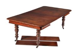 An early Victorian mahogany extending dining table