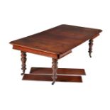 An early Victorian mahogany extending dining table